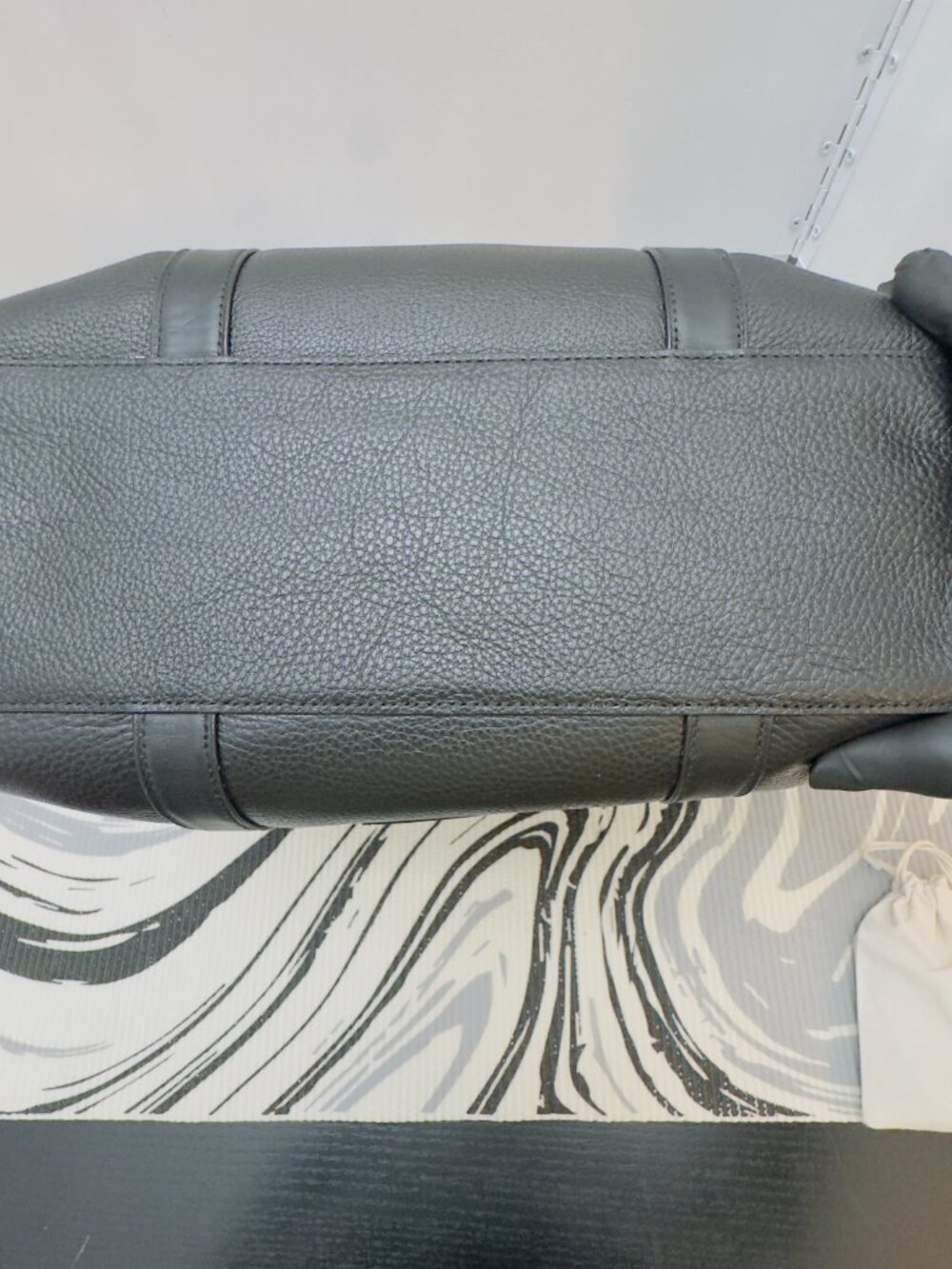 Coach Sprint Tote Crossbody Bag Black Pebble Leather CR324 - Pristine - Picture 6 of 14
